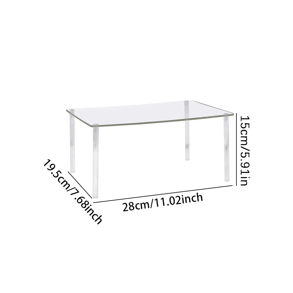 Clear Acrylic Cabinet Organizer Shelf Stand Desk Shelf Organizer Kitchen Counter Spice Rack Storage Display Tabletop