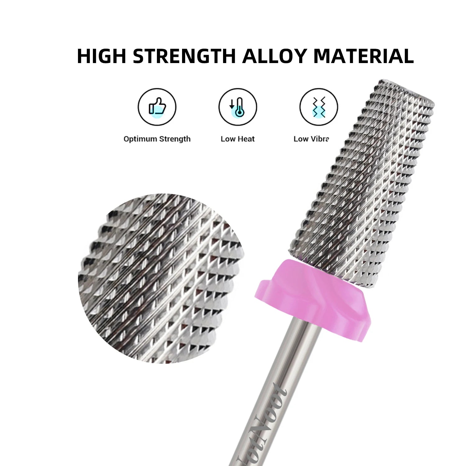 Nail Drill Bit, 5 in 1 Carbide Tapered, 3/32" Shank for Nails Fast Removing Acrylic Nail Hard Gels Cuticle