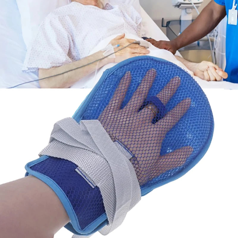 1 Pcs Medical Restraint Glove Detachable Bedridden Patient Anti Fall Hand Constraint Protector Anti Scratch Fixed Glove〔CC55〕