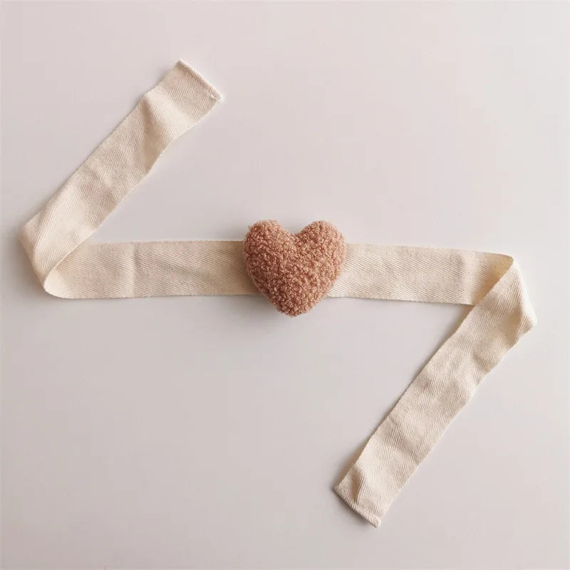Plush Heart Curtain Tiebacks Bundle Rope Car Curtain Ties Baby Kids Room Window Curtain Holders Home Decor Curtain Accessories