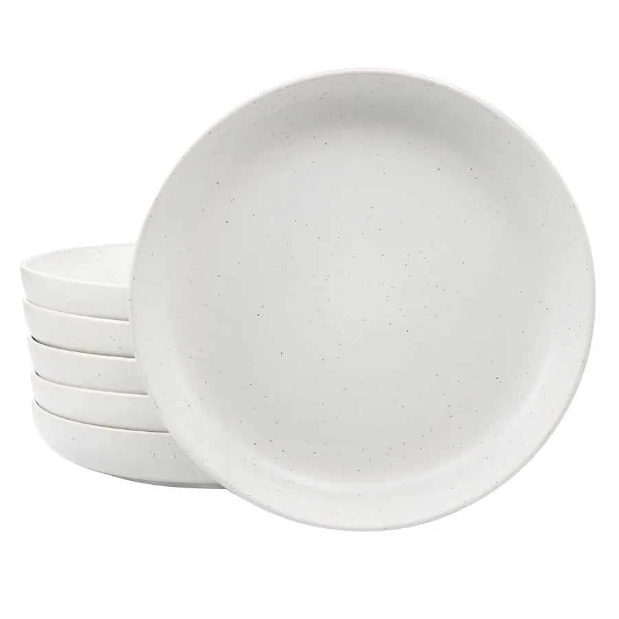 Mio 6 Piece 9.5 Inch Round Stoneware Bowl Set in Sea Salt