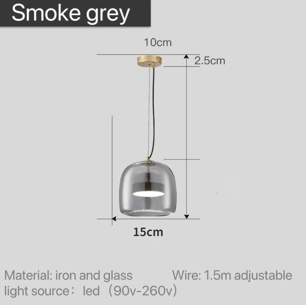 Modern Led Glass Pendant Light for Island Restaurant Hanging Lamp Decoration Ceiling Chandeliers Modern Home Decoration