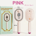 Wet Electrics Hairbrush with Water Spray Rechargeable Steams Hair Straightener USB-C Charging for Both Long & Short Hairs