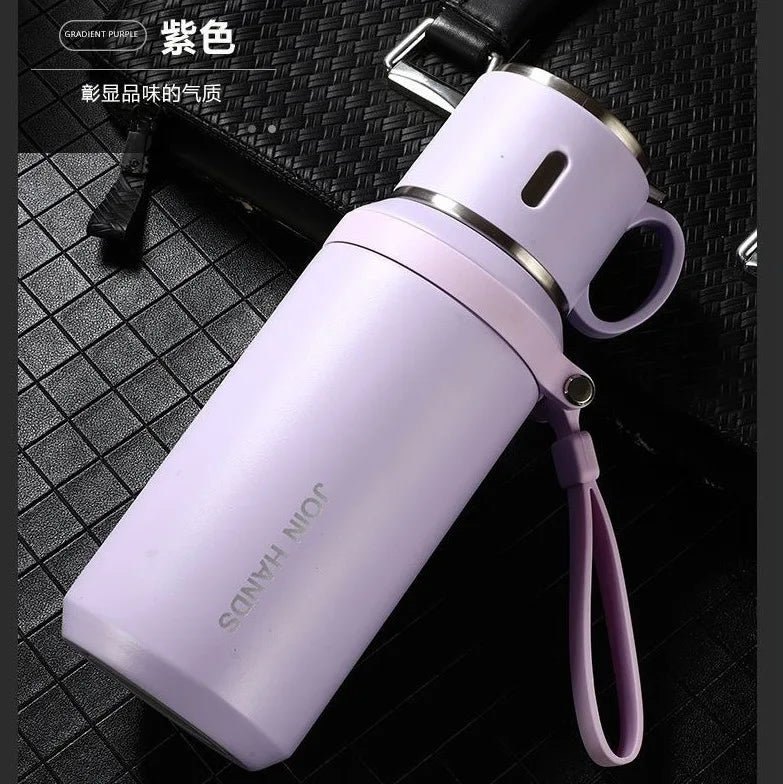 Premium Travel Coffee Mug Stainless Steel Double-Wall Leak-Proof 600ml Thermos Bottle for Office Business Style Tea & Coffee
