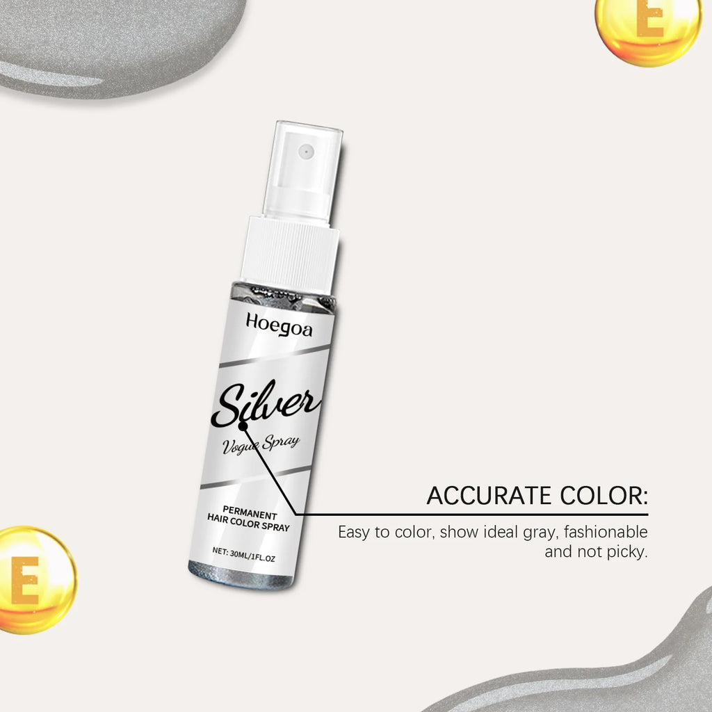 Temporary Silver Gray Hair Color Spray Disposable Washable Quick Dye Hairspray Fashion Party Cosplay Halloween Hair Styling
