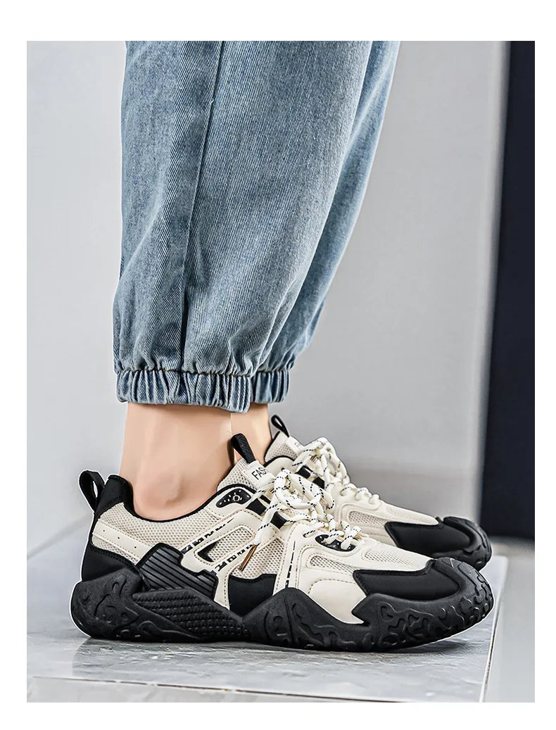 Men's 2026 Summer New Breathable Hiking Sneakers Anti-Slip Wear-Resistant Outdoor Casual Daily Streetwear Footwear in 3 Colors