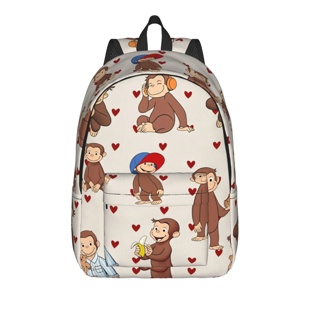 Curious George Multifunctional Stickers Backpack  Trekking Backpacks Student Colorful Soft High School Bags Style Rucksack