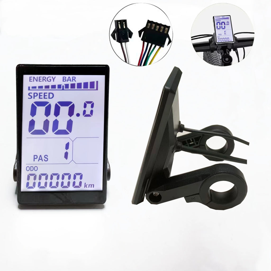 DC 24V 36V 48V 60V E-bike LCD Display Screen, Vertical M5 or Horizontal HK811 Screen for UART NO.2 Serial Communication Protocol