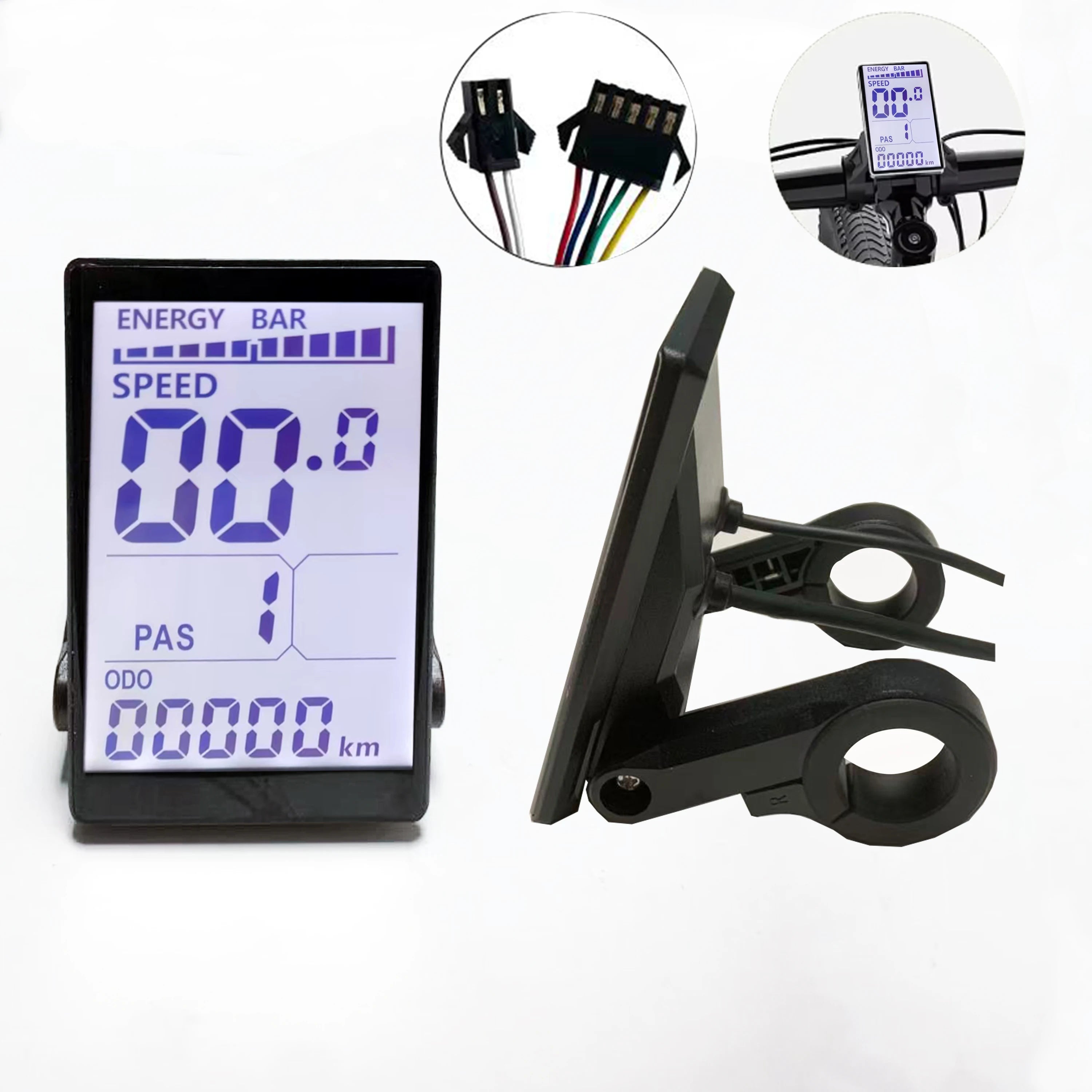 DC 24V 36V 48V 60V E-bike LCD Display Screen, Vertical M5 or Horizontal HK811 Screen for UART NO.2 Serial Communication Protocol