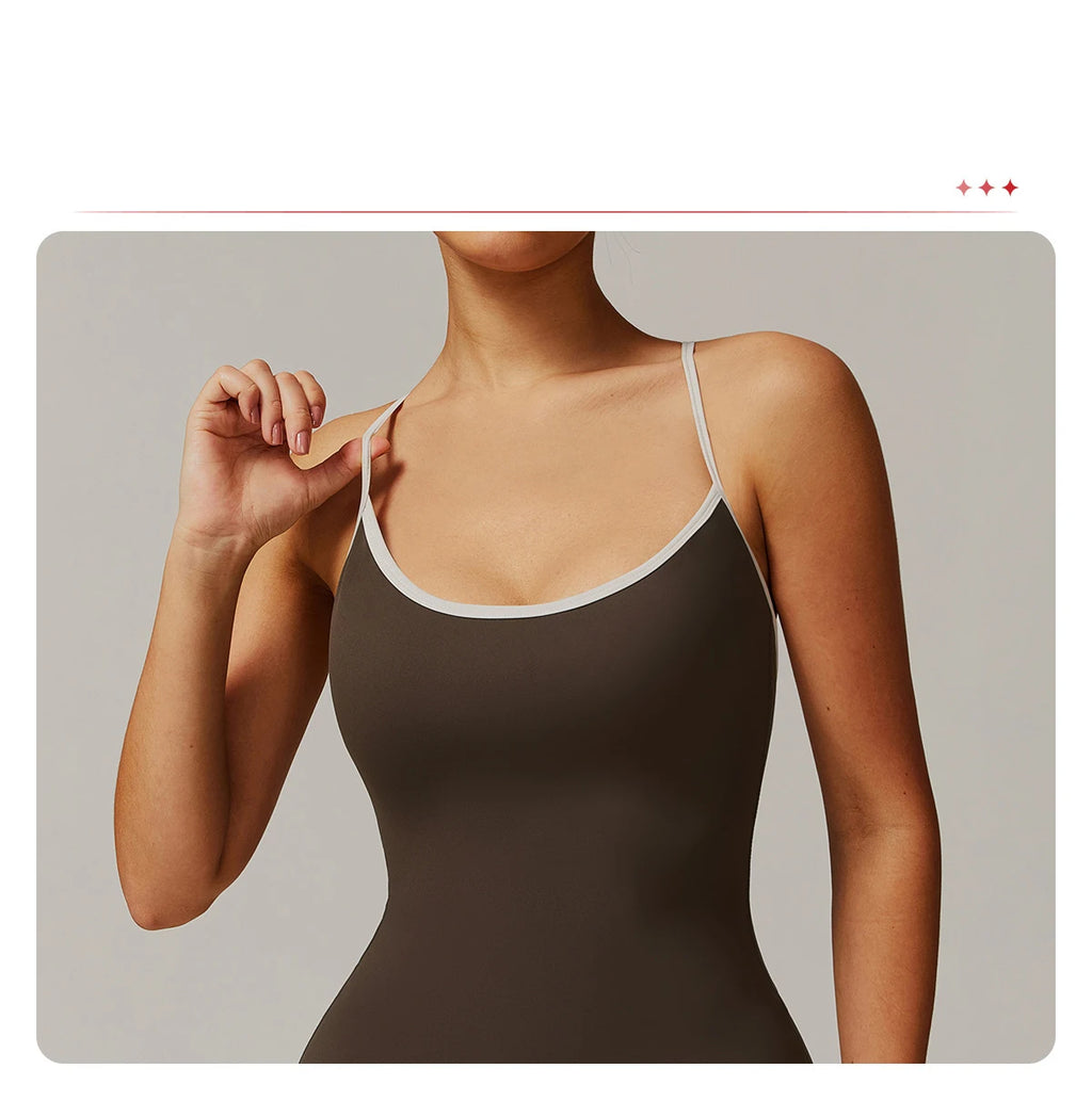 Yoga Set V Jumpsuit Gym Set Women Training Yoga Suit Sportswear Women Sports Jumpsuit Fitness Workout Bodysuits Sexy Back