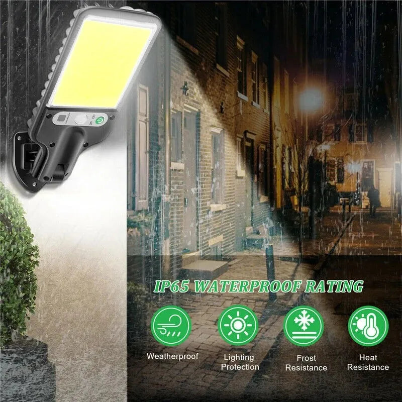 Solar Street Lights Outdoor Wireless Solar Security Wall Light Motion Sensor with 3 Lighting Modes for Courtyard Garden Patio
