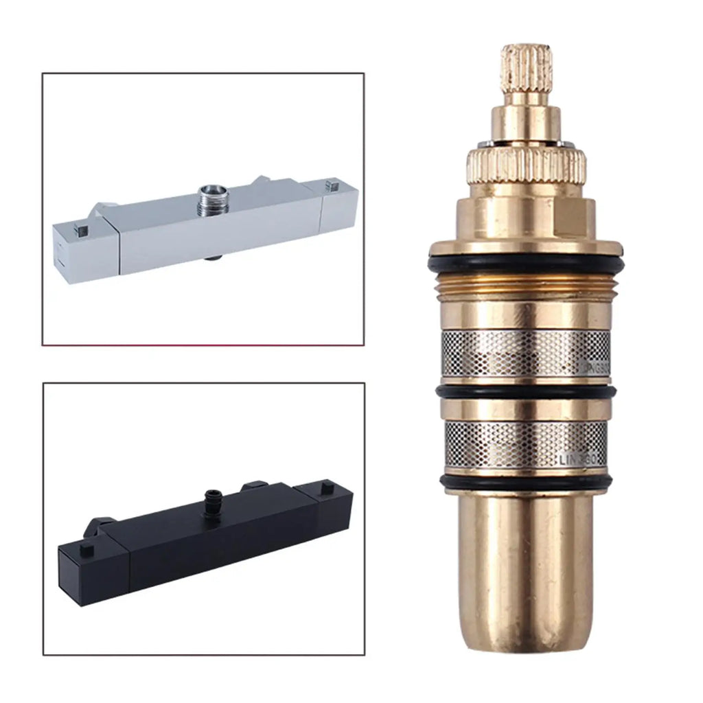 Disc Cartridges Bathroom 20-90 °C Laundry Drip Resistant Kitchen Tap Brass Quarter Turn Home Improvement Thermostatic Cartridge
