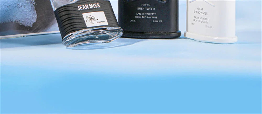 Fresh Natural Perfume For Men Gift Box 3pcs Set Lasting Cologne Scent JEAN MISS Brand Parfum Charming Man Perfumes Hombres