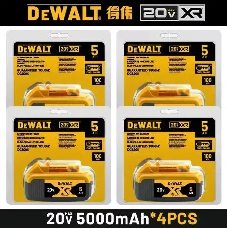 100% Original DeWalt Batteries 20V 6000mAh Li Ion Battery For DCB206 DCB205 DCB204 DCB200 DeWalt Power Tools Air Transport