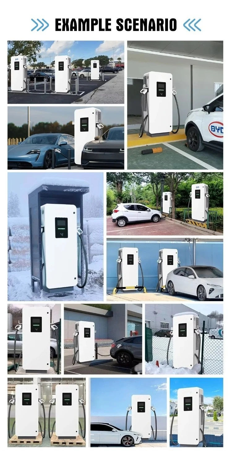 Commercial DC Fast EV Charger 60-240KW, High Power EV Charging Station, Quick Charge, Public & Private Use, Electric Vehicle