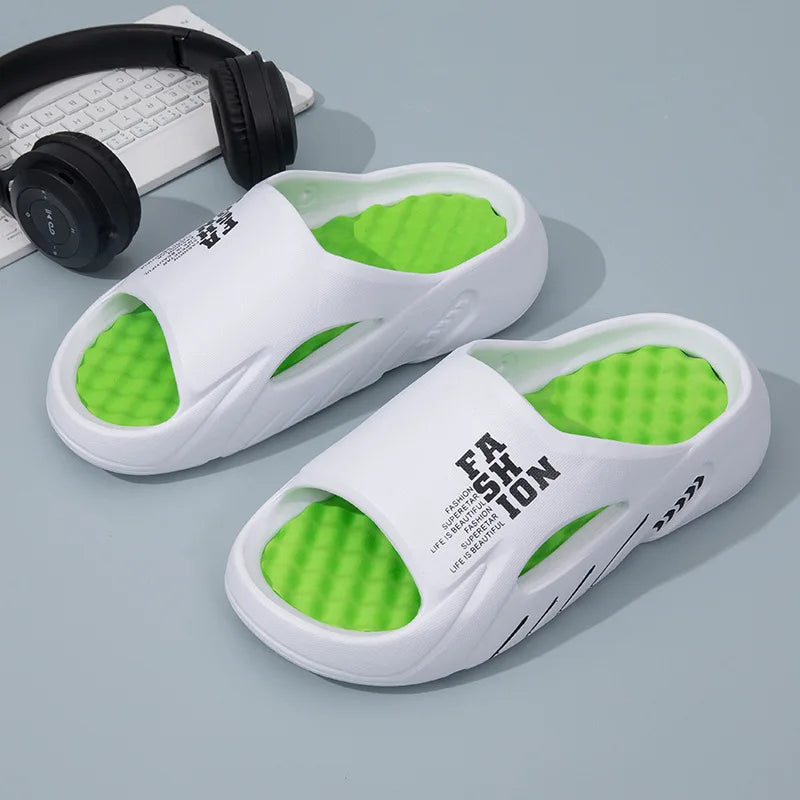 Summer Soft Sole Slides Men Flip-flops Men's Sandals Men Letter Print Slippers Sides Indoor Outdoor Sandals Beach Casual Shoes