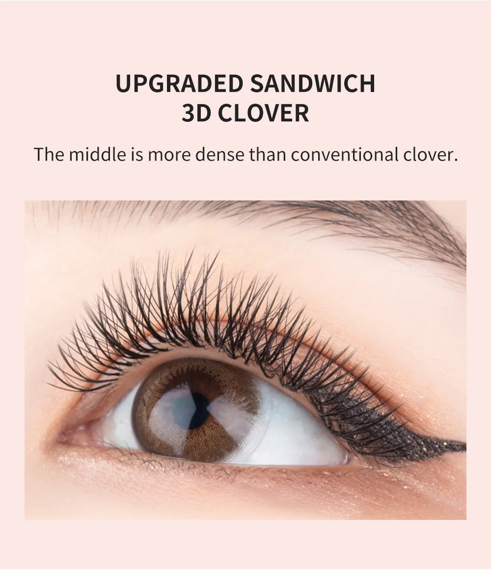 NATUHANA 3D W Shape Lashes Premade Volume Fan Lash Extensions Natural W Style Lashes Faux Mink Individual Lashes Makeup(2.0)