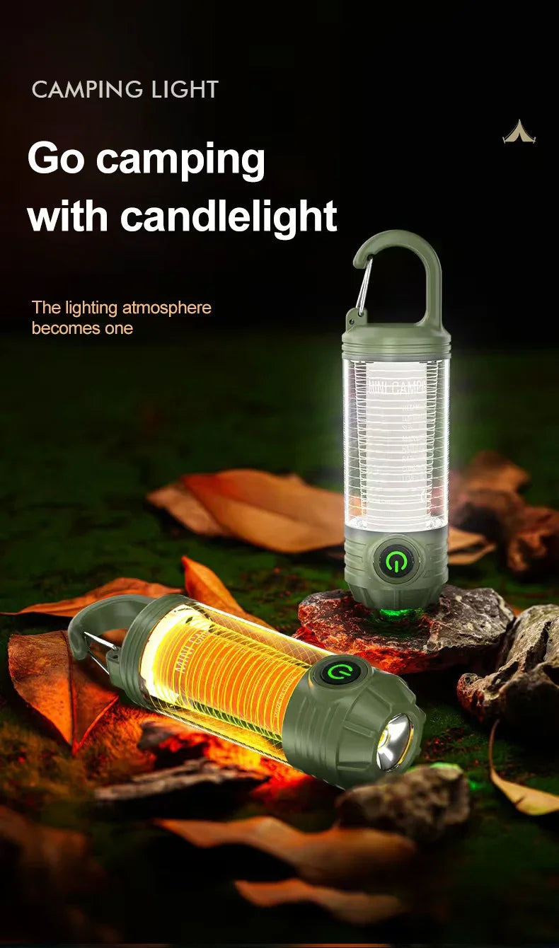 Multi Functional Camping Light Outdoor LED Night Riding light Rechargeable Flashlight Night Light Waterproof Travel Light