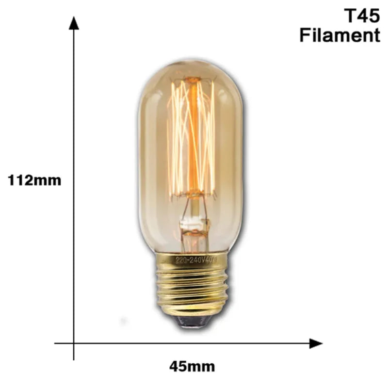 Edison Incandescent Lights Bulbs Retro Edison Lamps Bulb E27 220V/110V 40W Halloween Bedroom Decoration Edison Christmas Bulbs