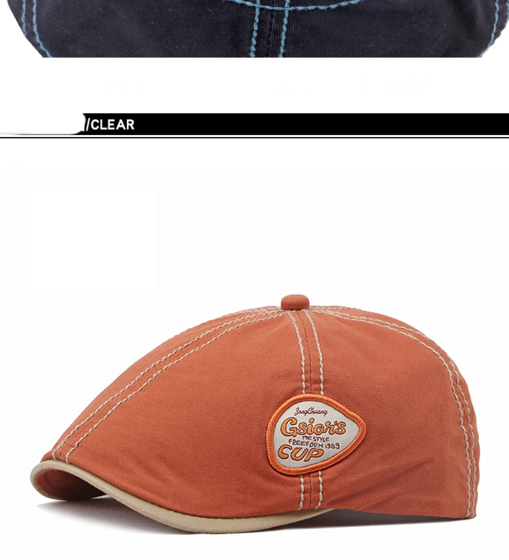 HT4661 Beret Cap Men Women New Spring Summer Sun Hat Octagonal Cap Vintage Beret Hat Adjustable Ivy Flat Cap Male Female Berets