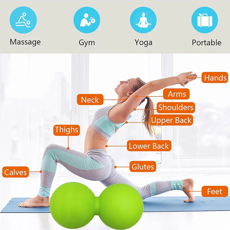 Peanut Massage Ball Double Lacrosse Massage Ball Mobility Balls Deep Tissue Massage Tool For Neck Leg Back Myofascial Releax