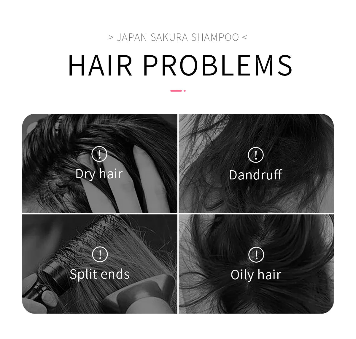 LAIKOU Japan Sakura Shampoo 100ml Travel Size Repair Split Ends Smooth Dry Damaged Hair Cherry Blossom Fragrance Hair Wash