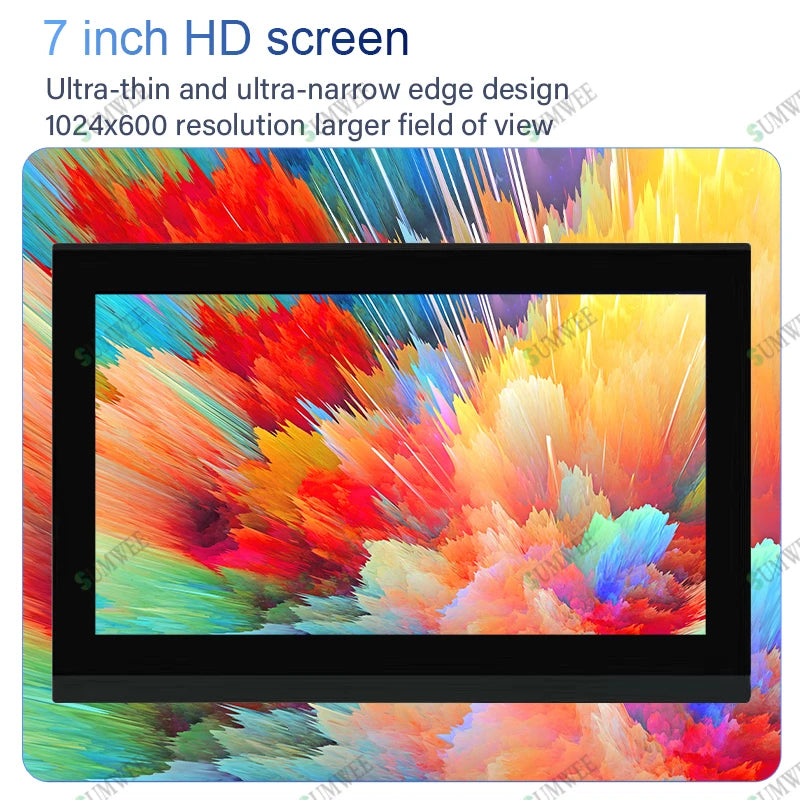 7 Inch Smart Home Background Music Player Stereo Sound WIFI Touch Screen 2 zone Audio Android Bluetooths Wall Amplifier systems