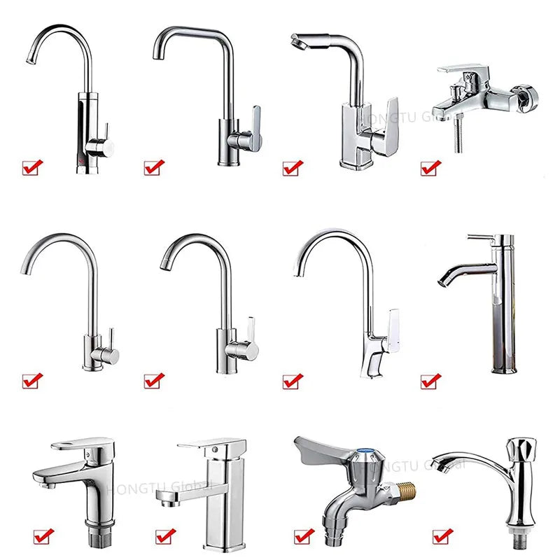 Dual Mode Metal Kitchen Faucet Sprayer Head Bubbler 360° Rotation Adaptor Sink Faucet Extender Aerator Nozzle Filter 22/24mm