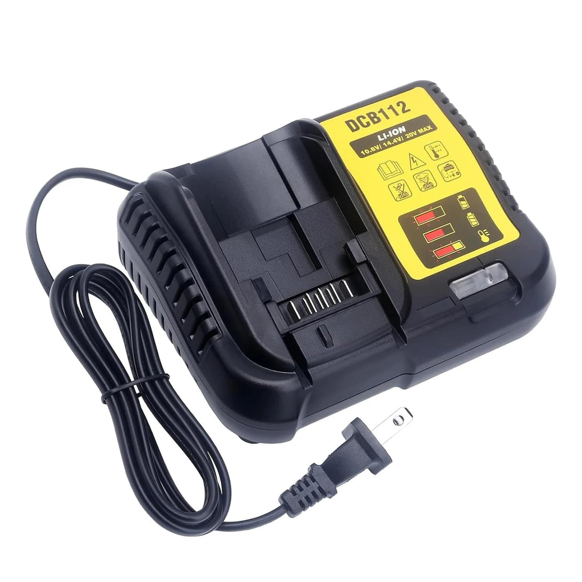 DCB112 Charger Repalcement for Dewalt 12V/20V Battery Charger Compatible with Dewalt 12V/20V Max Battery DCB200 DCB203 DCB125 DCB107