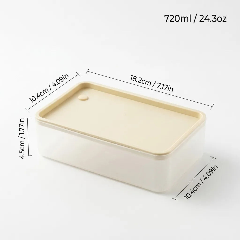 Stackable Plastic Lunch Box For Kids Students Portable Bento Box Microwave Safe Refrigerator Sealed Food Storage Container