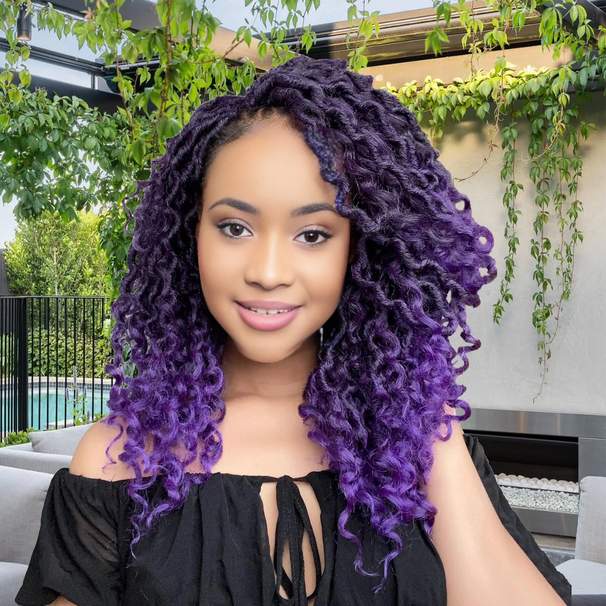 Goddess Locs Crochet Hair 10-22 Inch Faux Locs Crochet Hair Black Women PreLooped Boho Locs Synthetic River Locs with Curly Ends