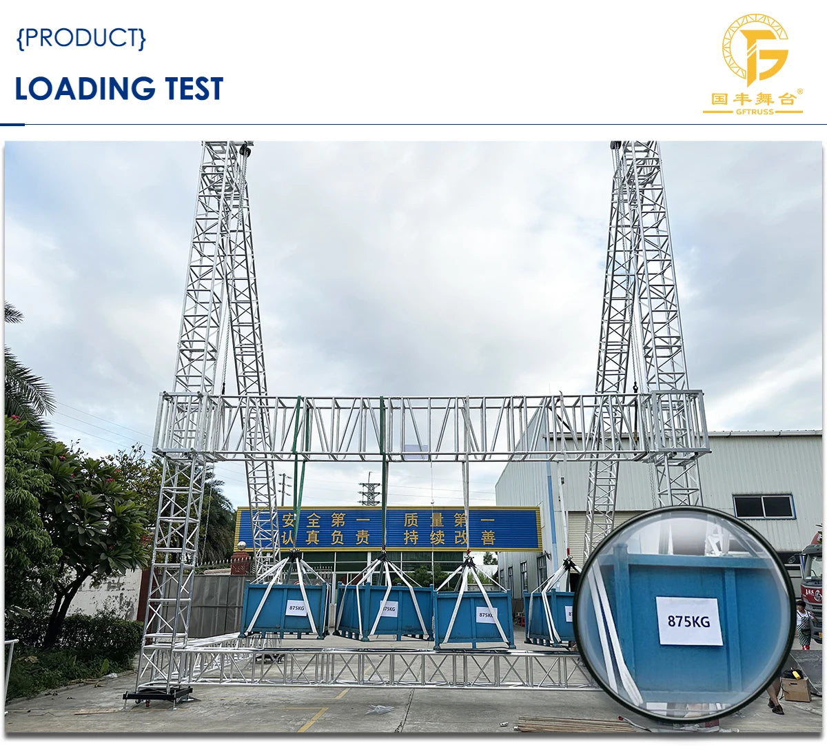 Aluminum Goal Post Truss System Customized LED Screen Speaker Lifting Tower for Shows Performances