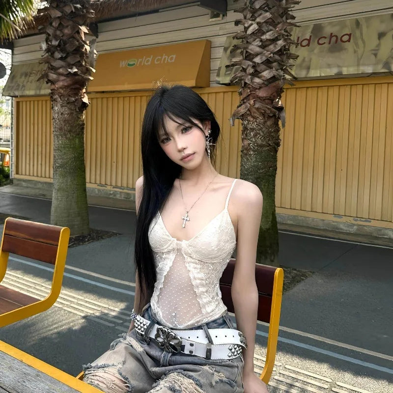 2026 Summer Fashion New Women's Elegant Design Strap Lace Jumpsuit Sexy Interior Fit Street Hot Girl Jumpsuit