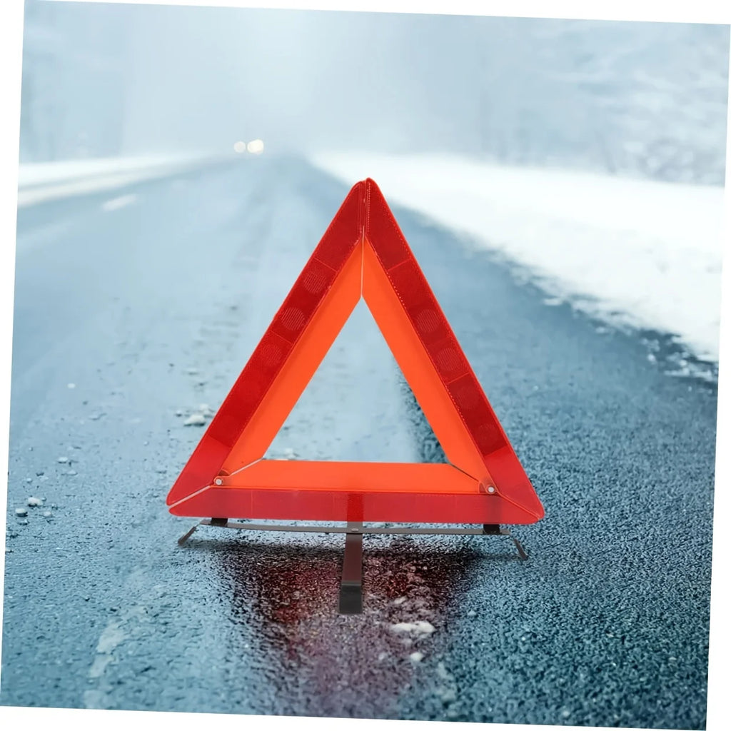 Safety Warning Triangles Car Emergency Kit Tripod Car Tripod Car Flag Reflective Stop Sign Plastic Triangle Warning Triangle Dot