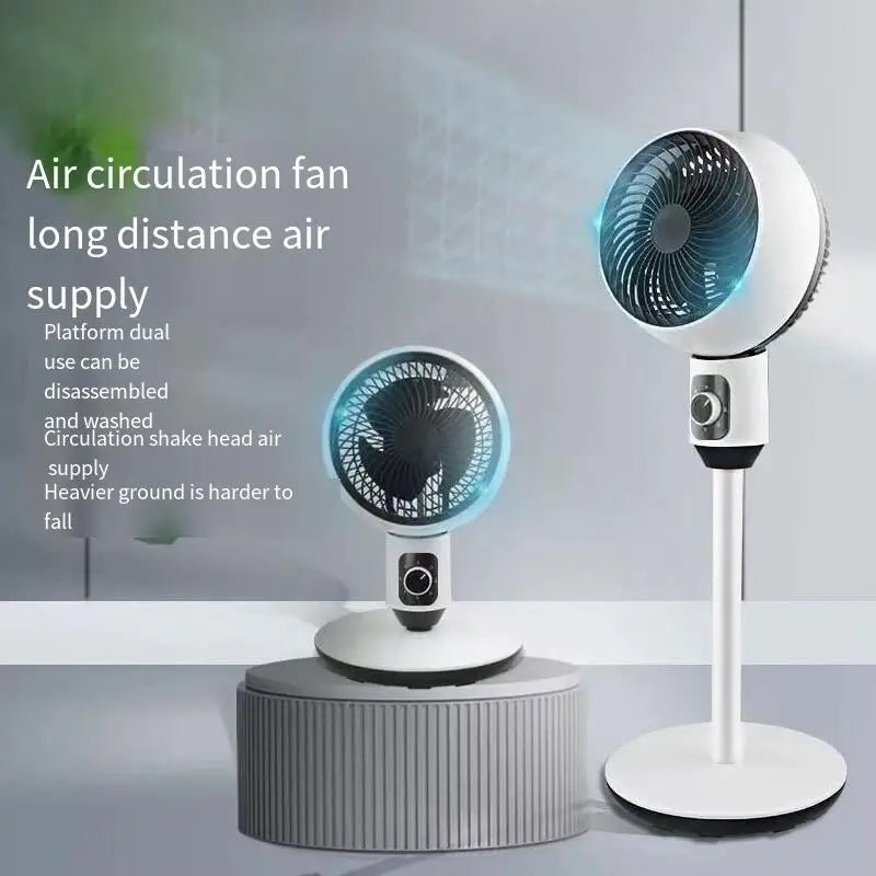 Air Circulating Electric Fan Household Table 220V Vertical Shaking Head Floor Fan Energy Saving Silent Turbine Convection Fan