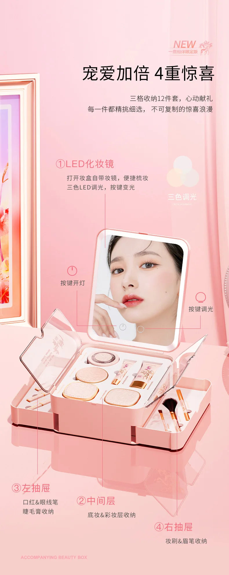 12 Piece Beauty Gift Set Makeup Kit All in Full Face Skincare The Ultimate Birthday Or Valentine's Day Surprise for Her