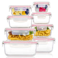 Glass Lunch Box Food Storage Containers, Meal Prep , Airtight Bento Boxes, for Microwave, Oven, Freezer and Dishwasher, BPA Free