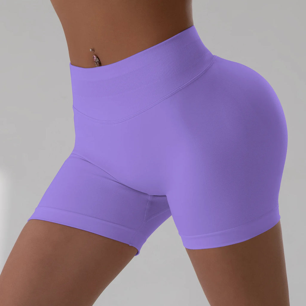 Summer Women Sexy Seamless Fitness Sports Biker Shorts Low Waist Gym Short Workout Scrunch Butt Yoga Leggings