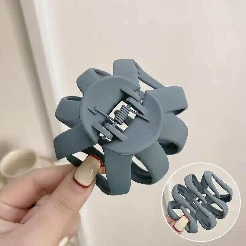 Elegant Solid Pumpkin Shape Plastic Hair Claw For Women Back Head Headband Hair Claw Clip Hairpin Fashion Hair Accessories