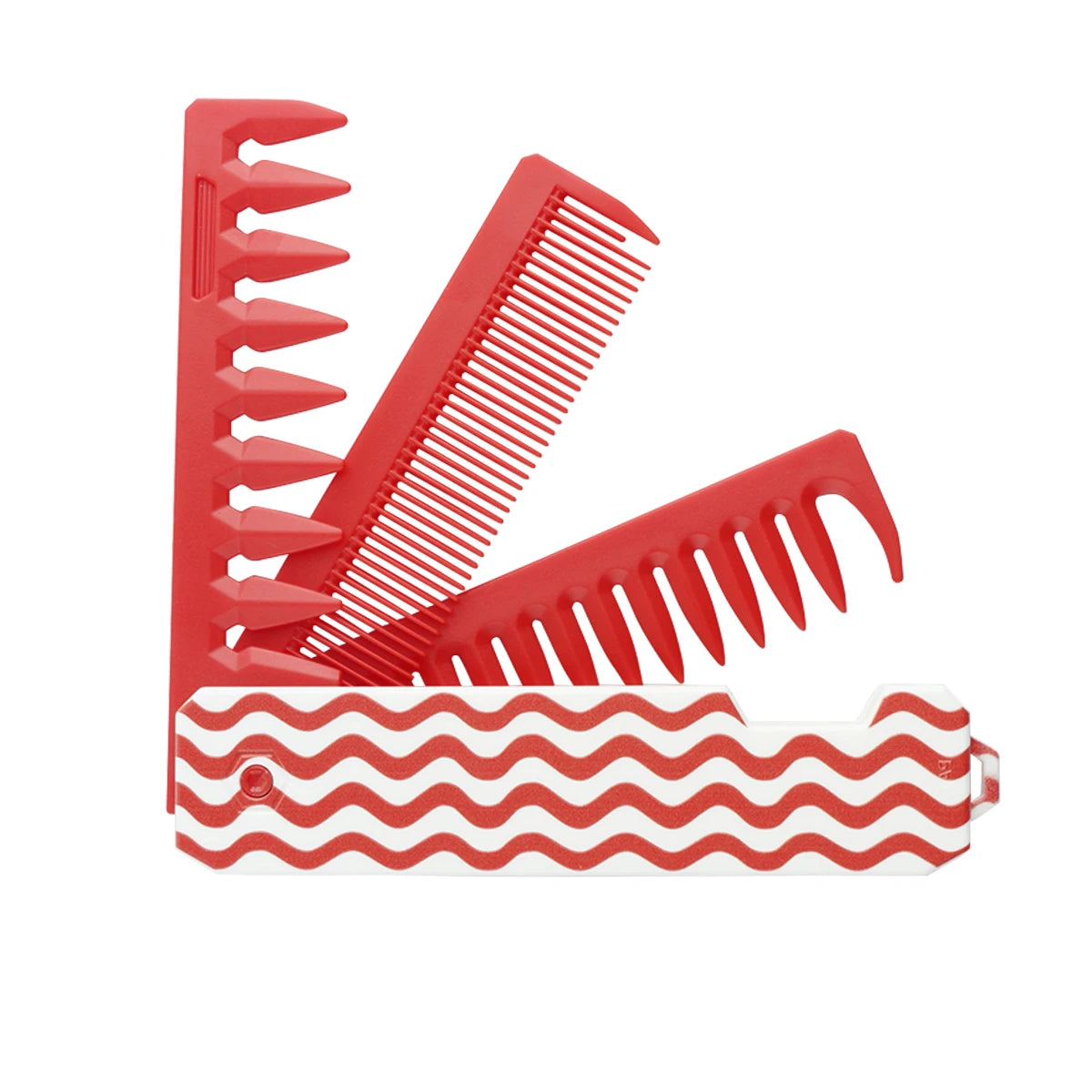 New 1/2/3 in 1 Pocket Folding Combs Plastic Wide Tooth Oil Head Comb Beard Combing Barber Clipper Comb Salon Hair Styling Tools