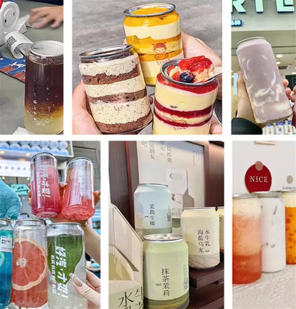 Automatic Juice Cup Drinks Sealing Machine Can Sealing Machine Jar Sealing Machine Non Rotary Plastic Tin Jar Beer Cans Seamer