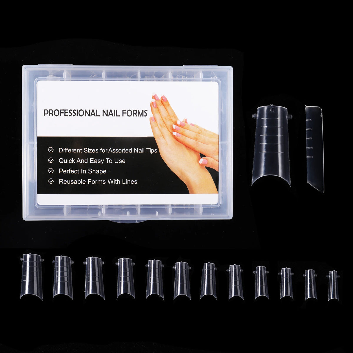 BNG Top Forms for Nails Dual Forms Nails Forms for Extension Full Cover Quick Building Gel Mold Tips Poly Nail Gel Mold