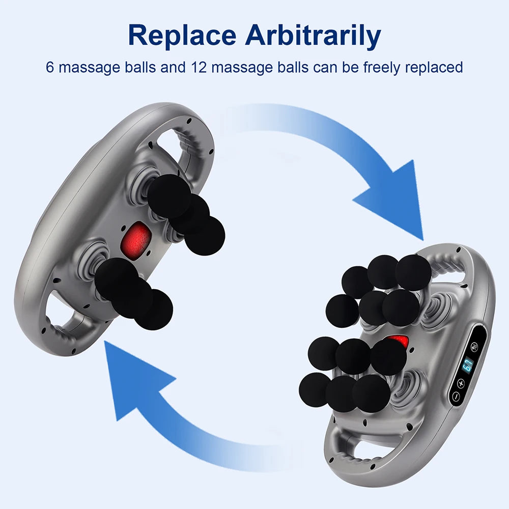 12-Head Fascia Gun High-Frequency Vibration Body Massage Gun Back and Waist Massager Neck Shoulder Massager Muscle masajeador