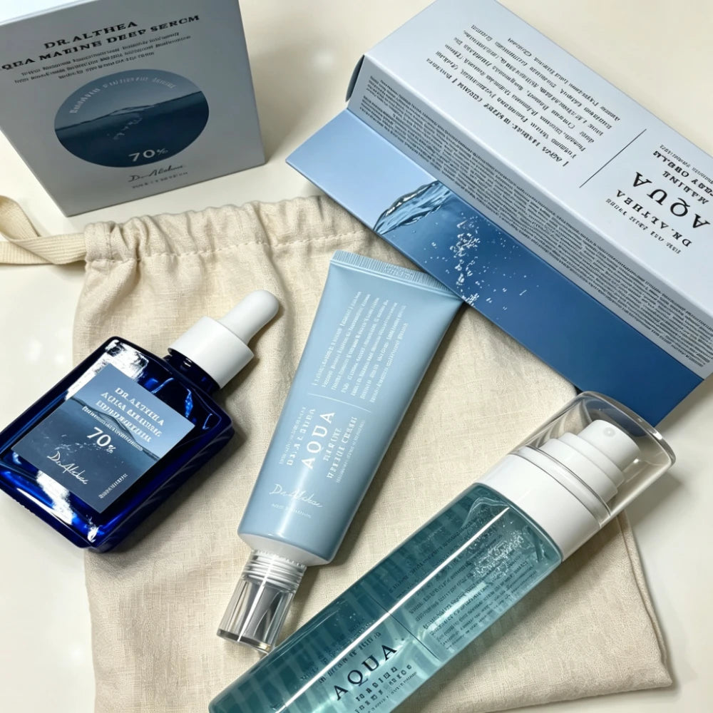 Dr Althea Aqua Marine Watery Cream 50ml Jelly Mist 100ml Korean Face Cream Hydrating Moisturizer for Dry Sensitive Skin K Beauty