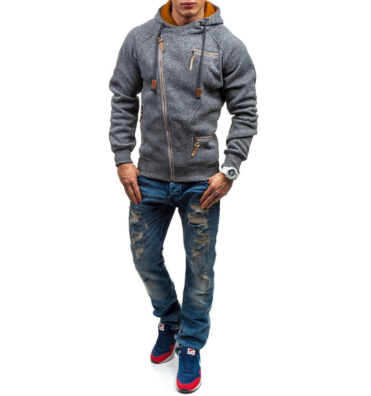 MRMT 2026 Brand New Men's Hoodies Sweatshirts Side Zipper Men Hoody Pullover For Male Cationic Floral Man Hoodie Sweatshirt