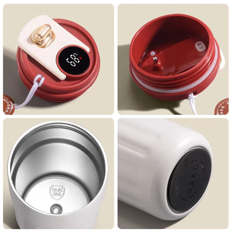 Stainless Steel Vacuum Cup Smart Thermos Bottle Water Digital LED Temperature Coffee Cup Office Cup Business Portable Mug