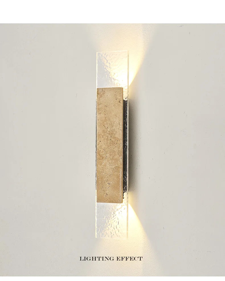 Outdoor Waterproof Wall Lamps Strip Natural Stone Wall Lights 18W LED Porch Wall Sconces Bedroom Exterior Lighting Fixtures