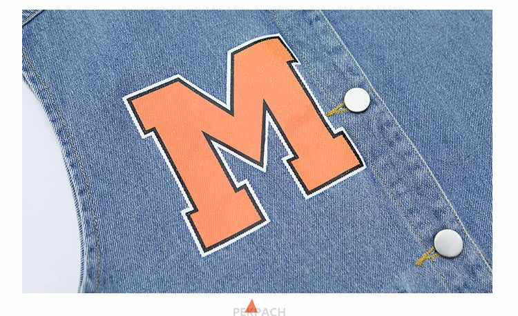 Korean Kids Vintage Hoodies Denim Vest For Girls Casual Streetwear Clothing Teens Child Hooded Denim Waistcoat Jacket Outfits