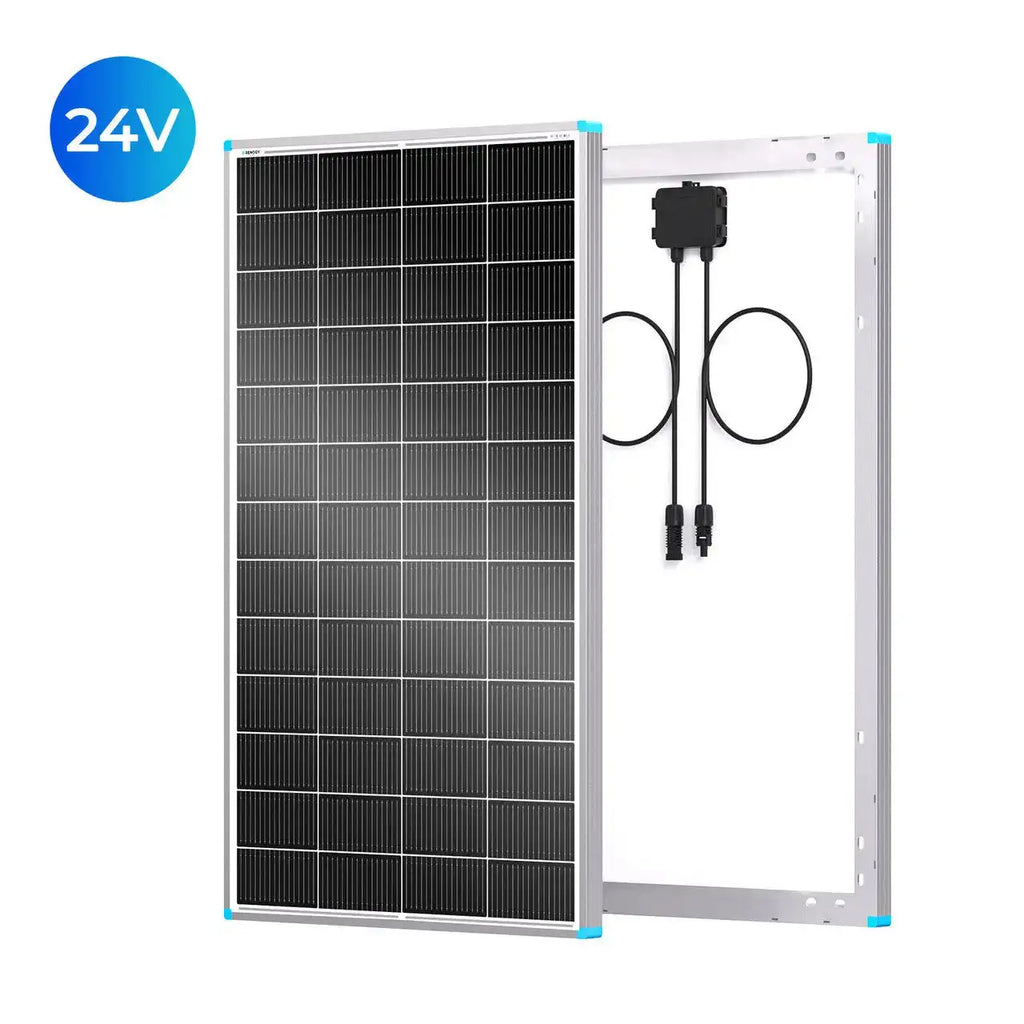Renogy N-Type 16BB 100W Solar Panel 12V 25% High Efficiency Monocrystalline for RV Roof Boat Cabin Off-Grid