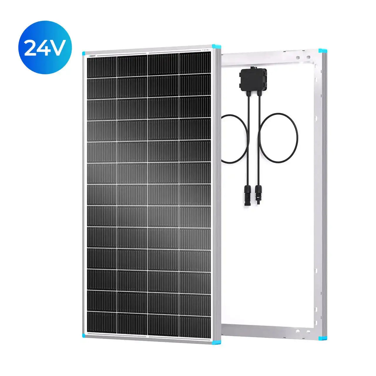 Renogy N-Type 16BB 100W Solar Panel 12V 25% High Efficiency Monocrystalline for RV Roof Boat Cabin Off-Grid